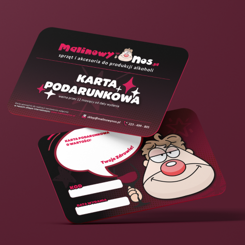 Voucher prezentowy na zakupy w sklepie malinowynos.pl