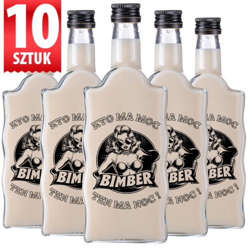 Butelka Warta 500 ml z nadrukiem Kto Ma Moc! Zestaw 10 sztuk