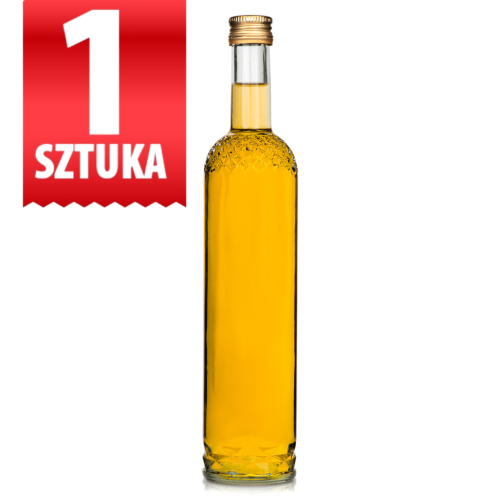 Butelka szklana Nargiz 500 ml na nalewki — zakrętka fi 28 mm, 8 kolorów
