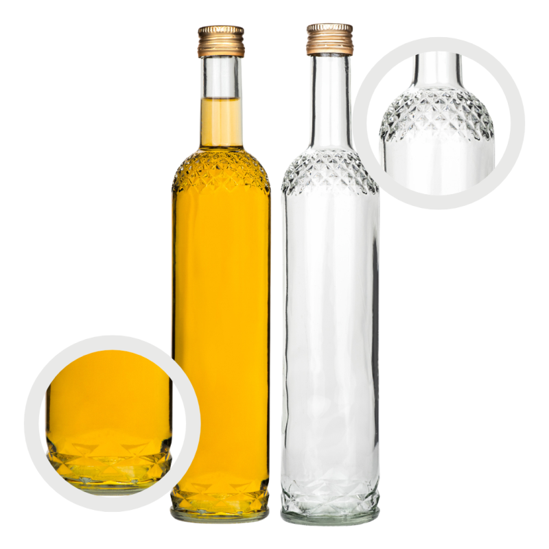 Szklana butelka Nargiz 500 ml zakrętka fi 28 do nalewek