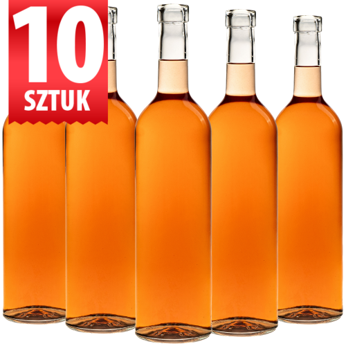 Butelka na wino bezbarwna Bordeaux 750 ml Zestaw 10 sztuk