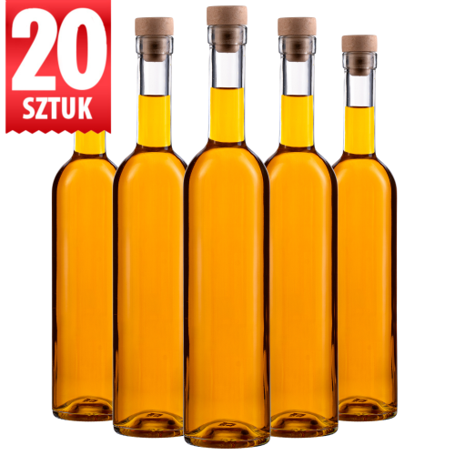 Butelki bezbarwne na nalewkę wino Futura 500 ml  20 sztuk