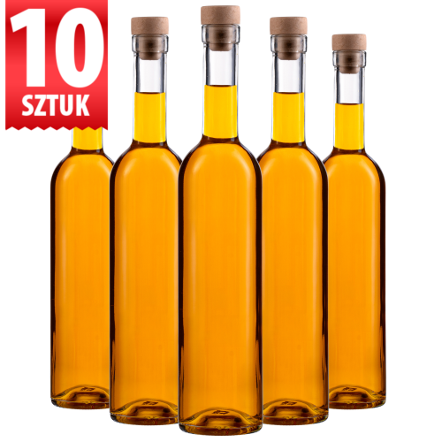 Butelka bezbarwna na nalewkę wino Futura 500 ml  Zestaw 10 sztuk 