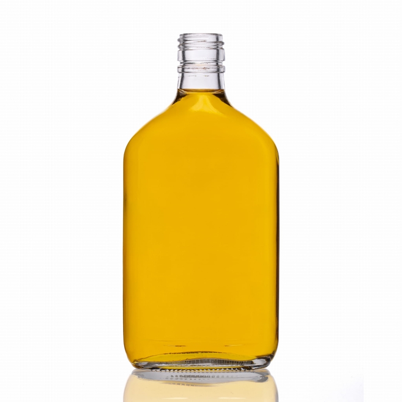 Szklana piersiówka 350 ml z aluminiową nakrętką idealna na domowe nalewki i bimber