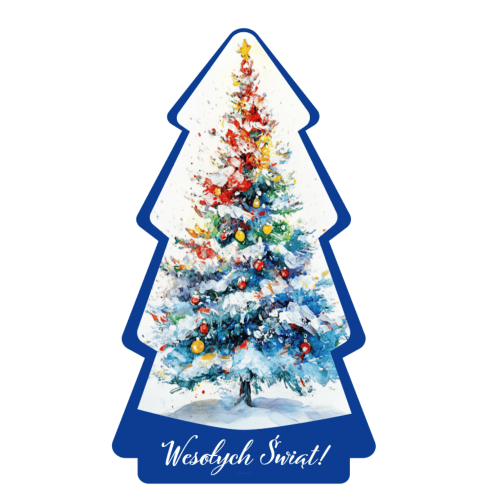 Etykiety na świąteczne nalewki samoprzylepne 10 sztuk choinka biała