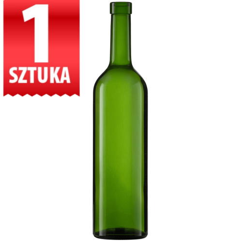 Butelka na wino zielona Bordeaux 750 ml D18