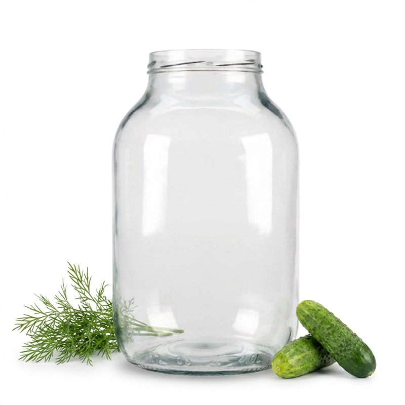 Duże pojemniki szklane Classic 4 litry do fermentacji i kombuchy komplet 6 sztuk