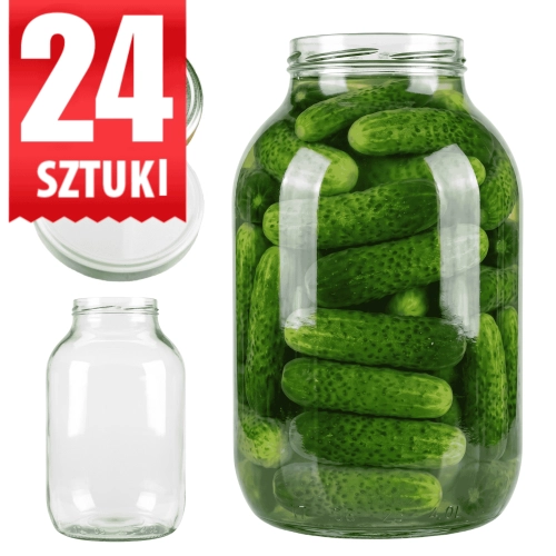 Słoik / Słój szklany 4 L CLASSIC fi 100 zestaw 24 sztuk  