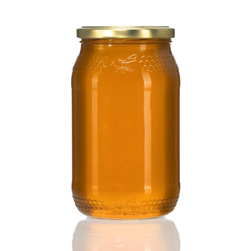 Słoiki na miód 900 ml motyw pszczelarski miody wieczko fi 82 zestaw 24 sztuk 