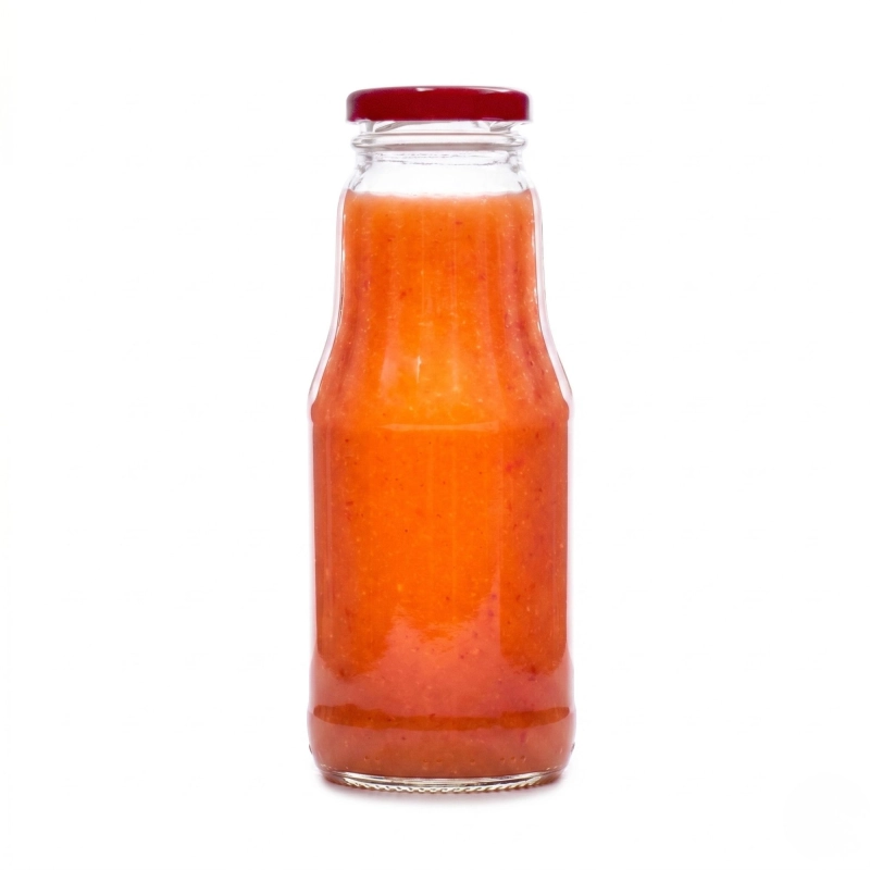 10 szklanych butelek Fruit 300 ml z nakrętką fi 43 do letnich soków owocowych i smoothie