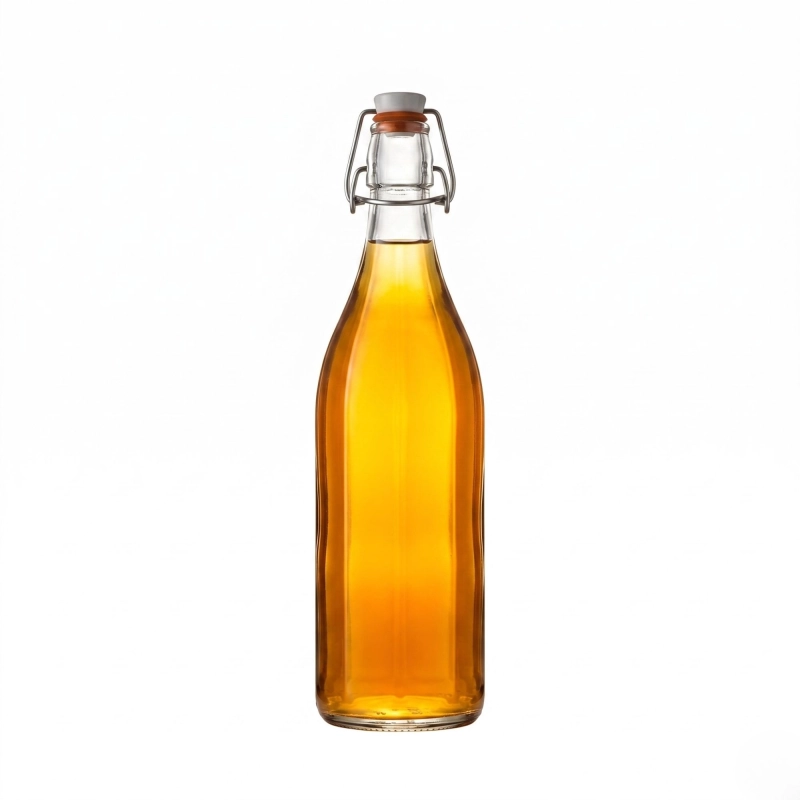 Szklana butelka Costolata 500 ml z pałąkiem na kombuchę domowe soki syropy i nalewki