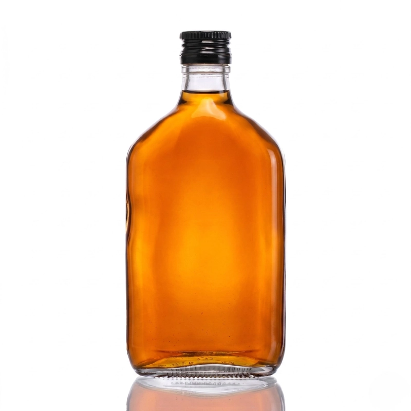 Piersiówka szklana 350 ml z zakrętką idealna na prezent na nalewkę lub whisky