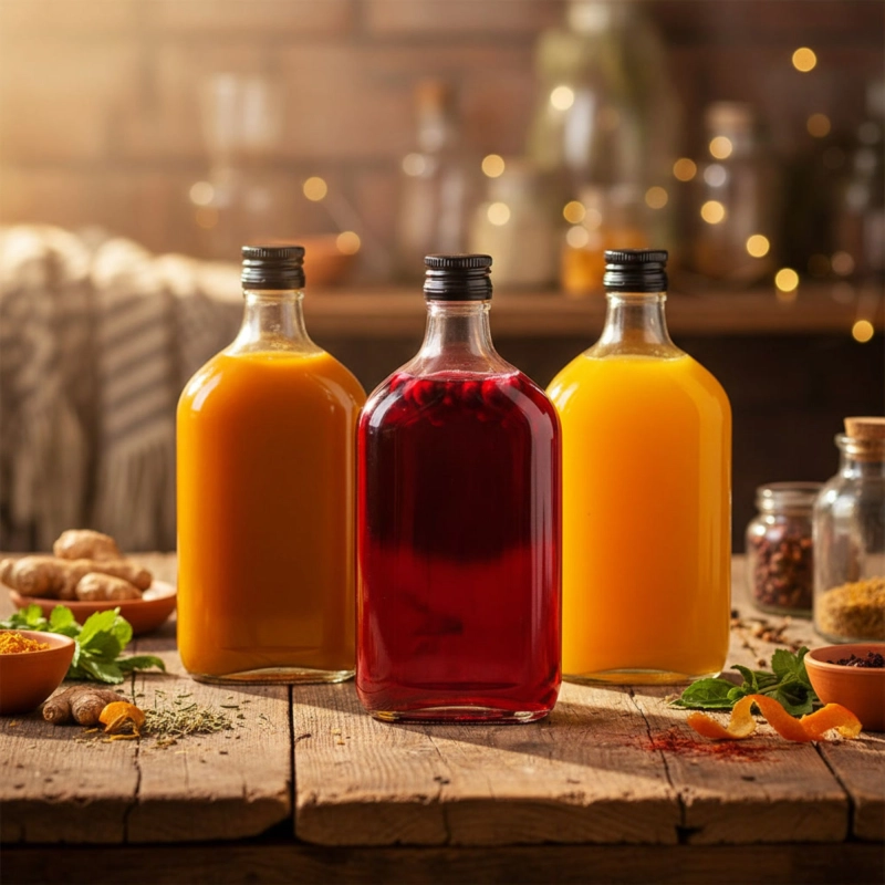 Szklana piersiówka 350 ml z czarną zakrętką fi 28 na nalewkę whisky i bimber zestaw