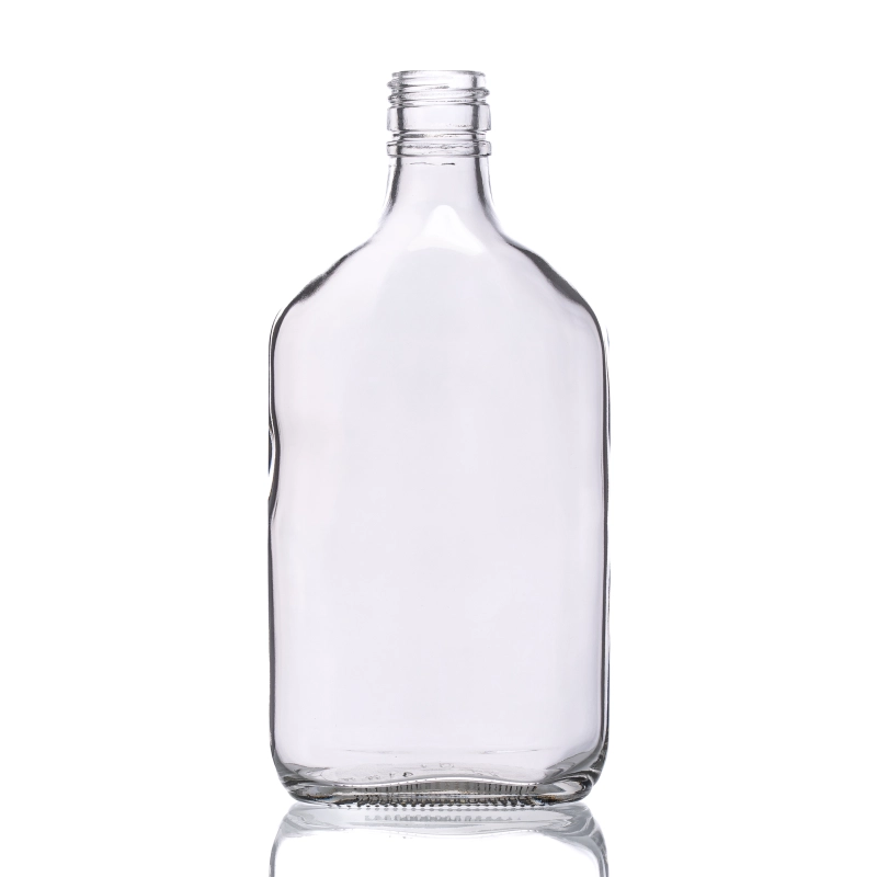 Szklana butelka piersiówka Rubin 350 ml nakrętka fi 28 na domowe nalewki i bimber