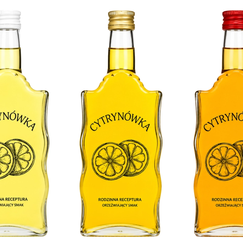 Pojemnik szklany Warta pół litra z zamknięciem aluminiowym do homemade cytrynówki