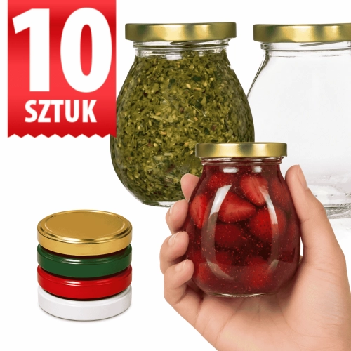 Słoik Majo 245 ml na miód przetwory zestaw 10 sztuk