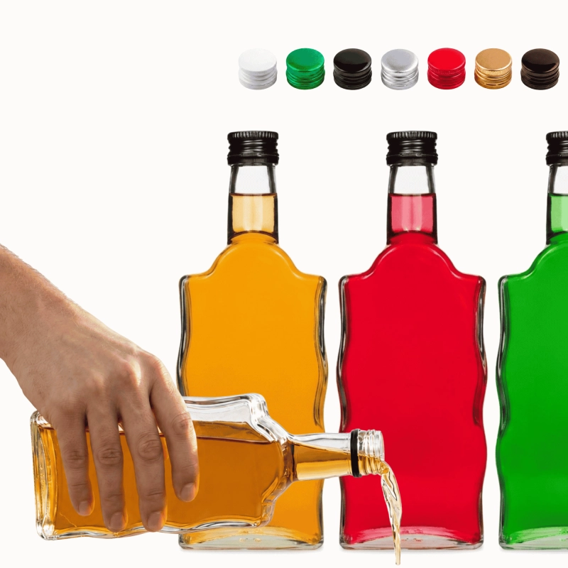 Szklane butelki Warta Fala 500 ml z zakrętką fi 28 — nalewki, wódka i likiery domowe