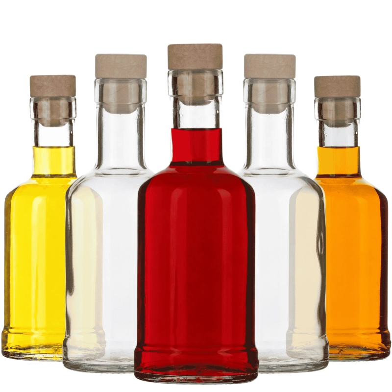 Pojemnik szklany Tadek ćwierć litra z korkiem do domowych alkoholi i upominków weselnych