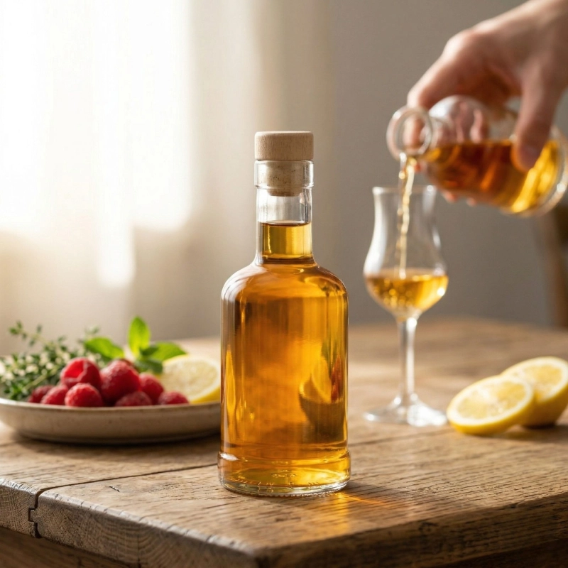 Szklana butelka Tadek 250 ml z korkiem grzybkiem do nalewek i domowych alkoholi