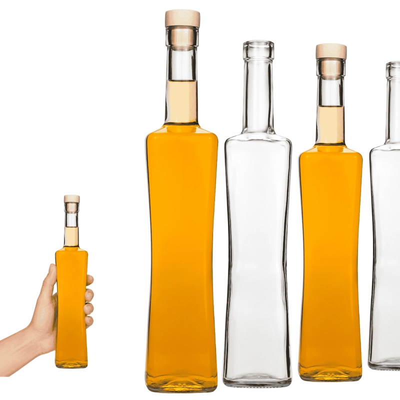 Elegancki zestaw 5 butelek szklanych Magnum 0,5 l z grzybkiem do przechowywania trunków