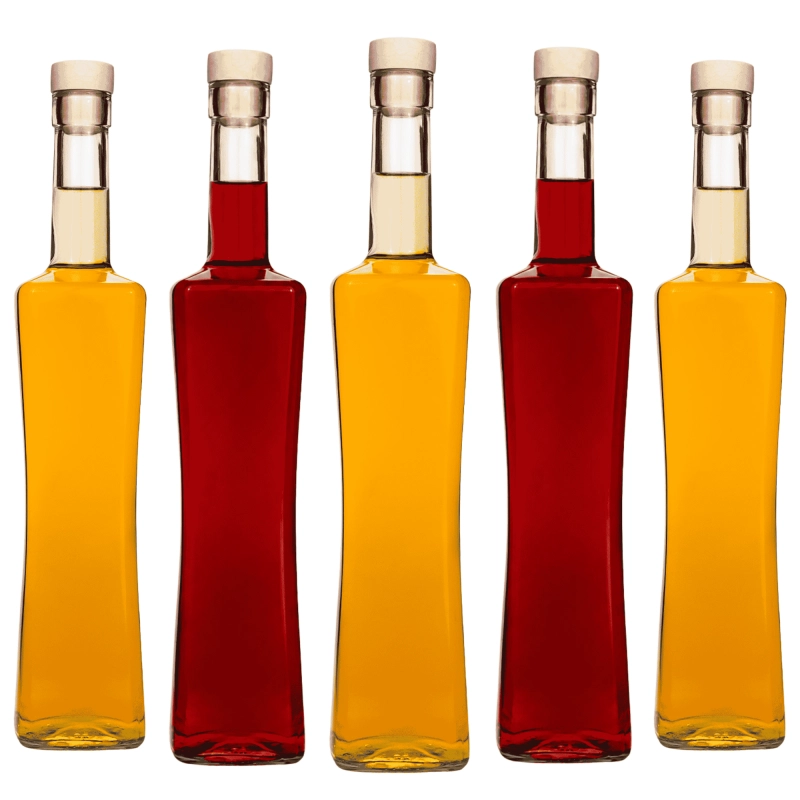 Zestaw 20 smukłych butelek szklanych Magnum 500 ml z naturalnym grzybkiem do rzemieślniczych alkoholi