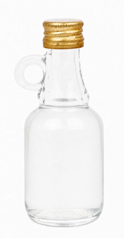 Zestaw 20 małych przezroczystych szklanych butelek Gallone 40 ml z nakrętkami aluminiowymi fi 18 do nalewek i degustacji