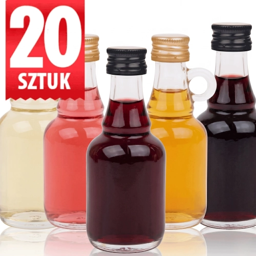 Butelka miniaturowa Gallone 40 ml fi 18 na bimber nalewkę zestaw 20 sztuk