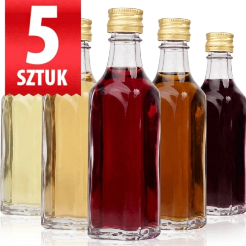 Butelka miniaturowa Kątówka 50 ml fi 18 na wódkę nalewkę zestaw 5 sztuk