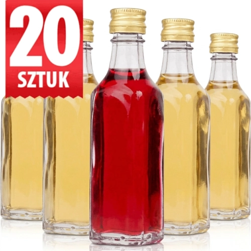 Butelka miniaturowa Kątówka 50 ml fi 18 na wódkę nalewkę zestaw 20 sztuk 