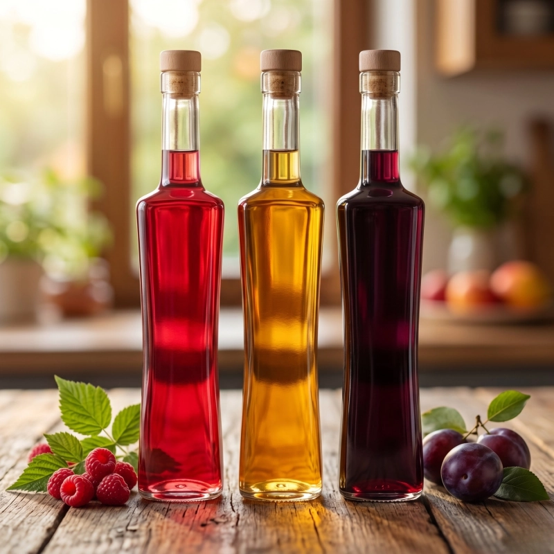 Zestaw 5 szklanych butelek Magnum 500 ml z grzybkiem do świątecznych nalewek i alkoholi