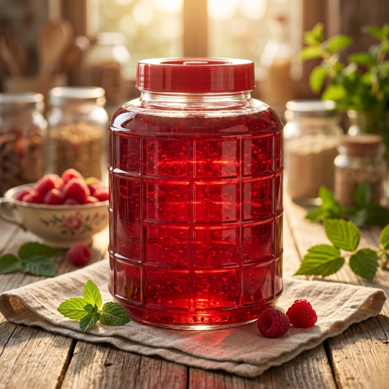 Słój szklany 13 litrowy z plastikową zakrętką fermentacyjną do wina kapusty i przetworów