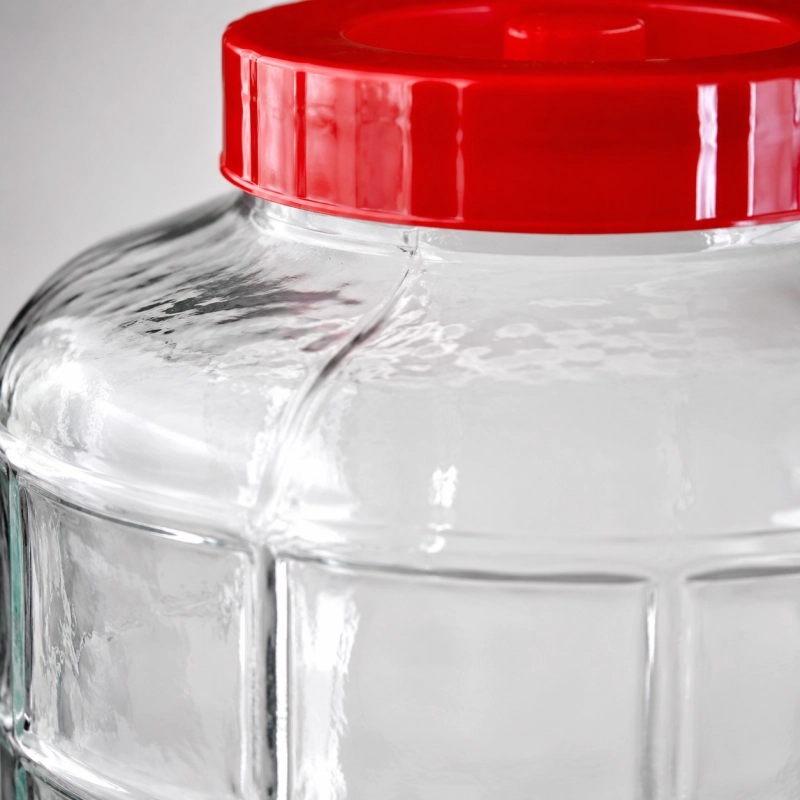 Szklane naczynie fermentacyjne 22,5L z zakrętką do kiszenia kapusty kimchi zakwasu i wina