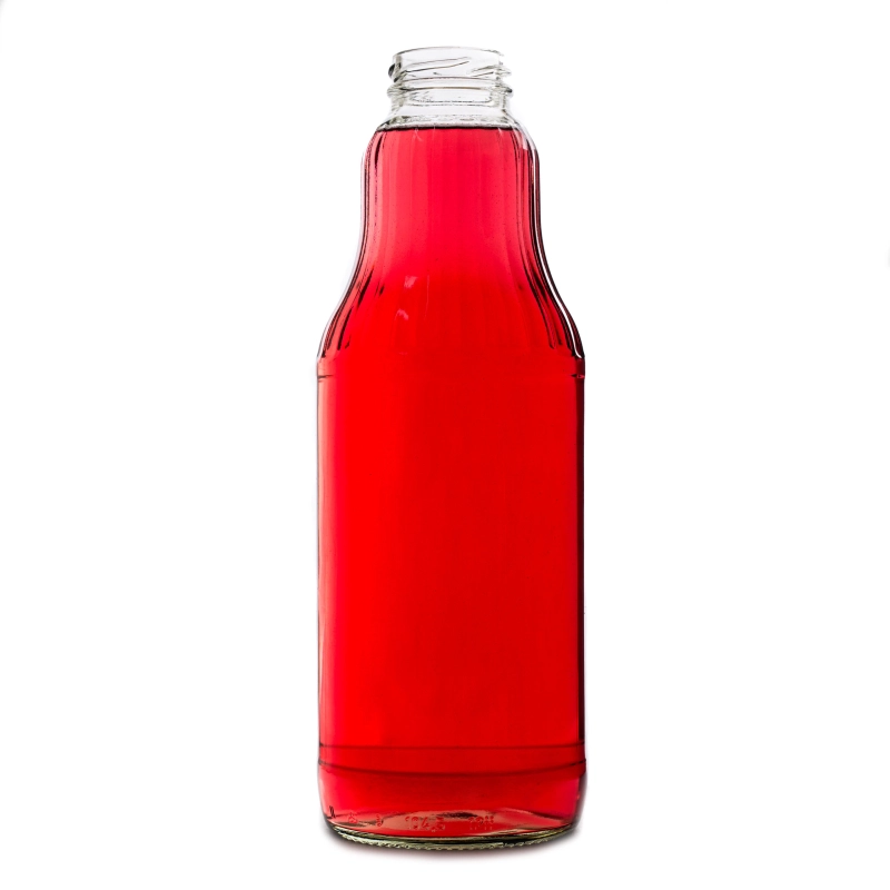 Szklana butelka Fruit 1000 ml na domowe soki owocowe i smoothie z nakrętką fi 43