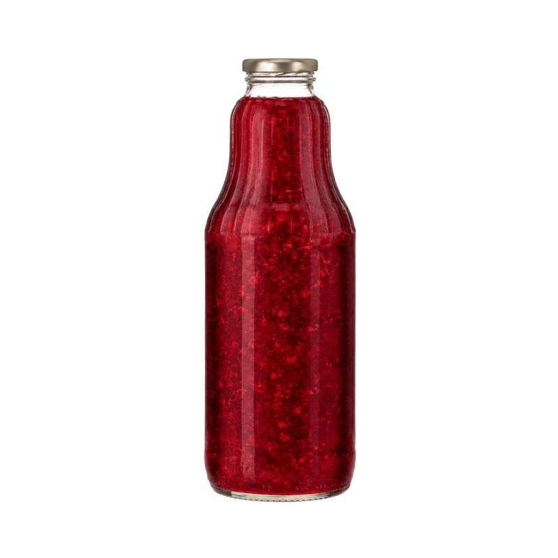 Szklane butelki na sok Fruit 1000 ml opakowanie 5 sztuk z zakrętką do kombuchy i napojów letnich
