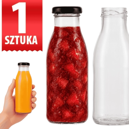 Butelka szklana na sok 250 ml Smooth — zakrętka twist-off fi 38 mm