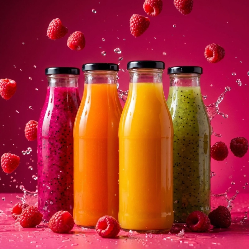 Naczynia szklane Smooth 250 ml z zakrętką do kefiru smoothie i letnich przecierów owocowych 20 szt