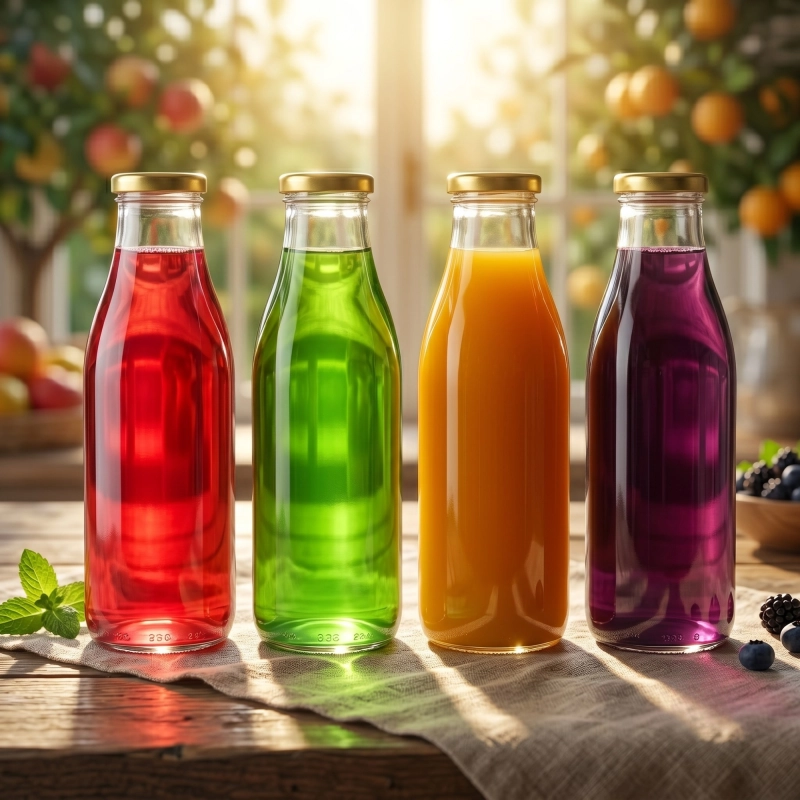 Szklane pojemniki Smooth 750 ml hurt 10 szt zakrętka fi 48 do kombuchy syropów i przecierów owocowych