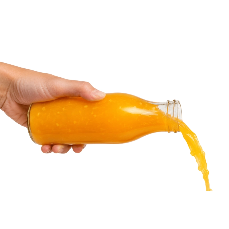 Szklane pojemniki Smooth 750 ml zestaw 20 szt do rozlewni soków przecierów i napojów probiotycznych