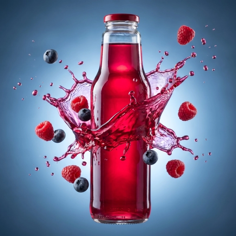 5 butelek szklanych Juicy trzy czwarte litra z nakrętką do kompotów syropów i przetworów
