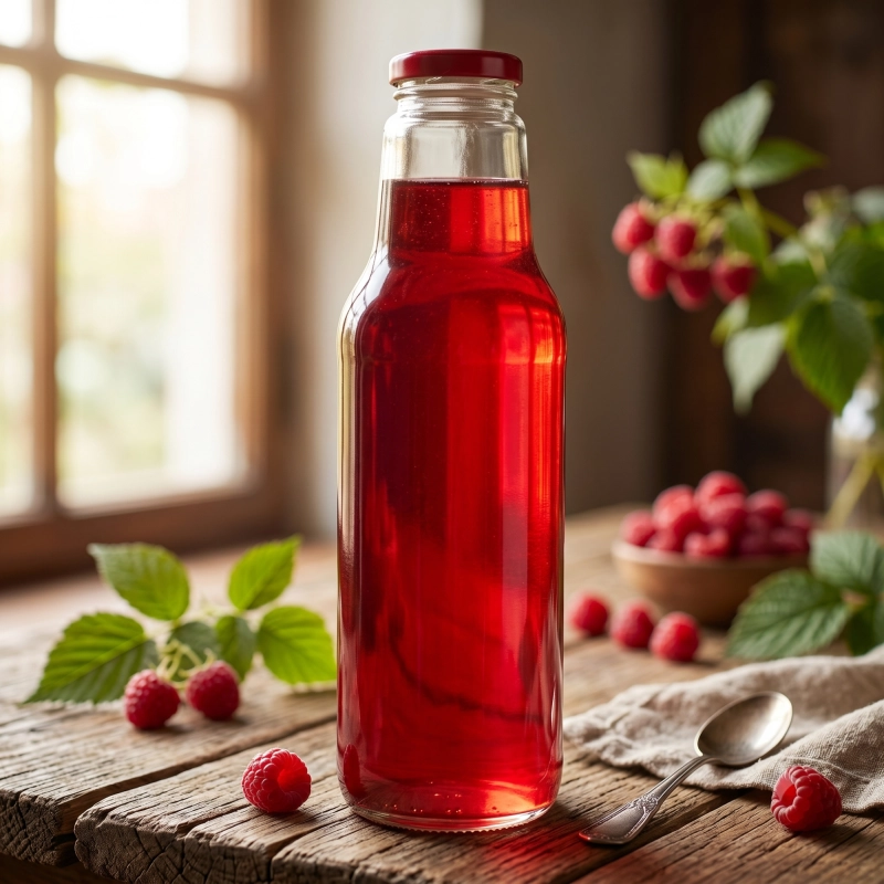 Komplet 10 butelek szklanych Juicy 750 ml z pokrywką do soku syropu mleka i przecierów