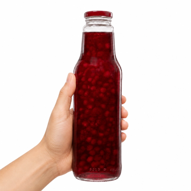 Butelki szklane Juicy 750 ml nakrętka fi 43 zestaw 10 szt do soków i przetworów sezonowych