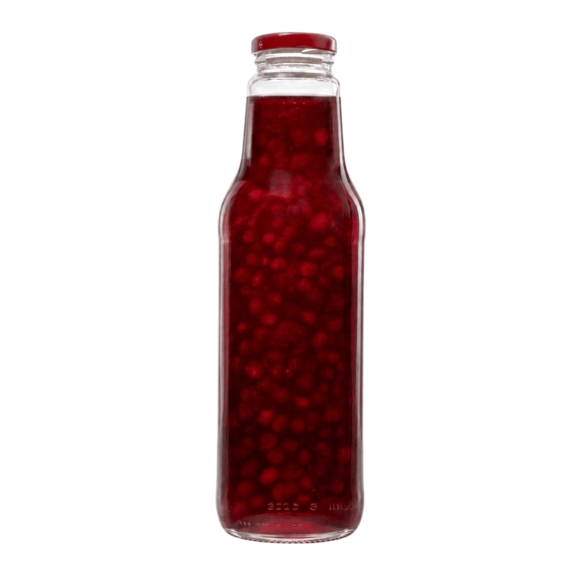 Szklane butelki Juicy 750 ml z nakrętką zestaw 20 sztuk dla gastronomii i producentów soków