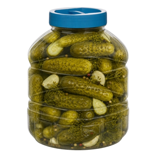 Kwadratowy słój plastikowy PET 4L Skarbiec do kiszenia z uchwytem w zakrętce 