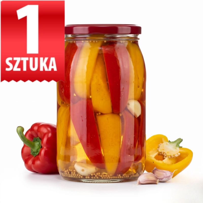 Szklany słoik Standard 900 ml z wieczkiem twist-off fi 82 do przetworów i ogórków kiszonych