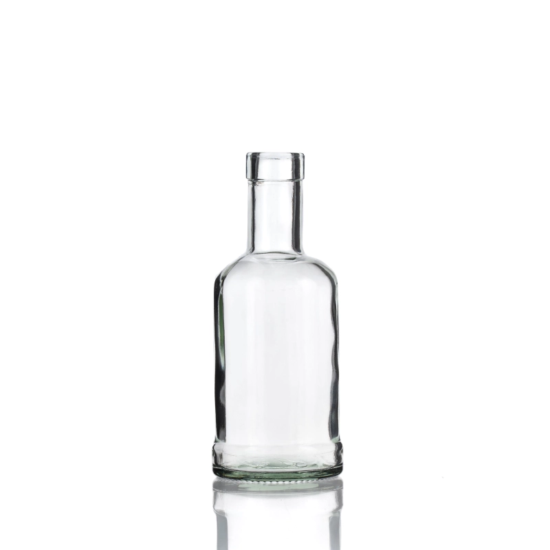 Pusta szklana butelka Tadek 250 ml z przewężeniem w talii, smukła flaszka na korek do nalewek