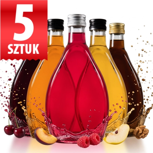 Butelki szklane na nalewki prezent Nigina 250 ml gwint fi 28 x5