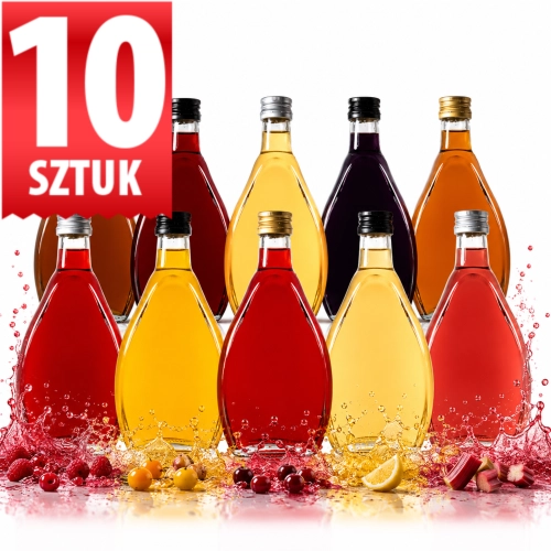 Butelki szklane na nalewki wesele Nigina 250 ml gwint fi 28 x10