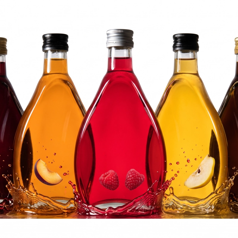 Komplet szklanych butelek Nigina 250 ml w trzech odcieniach nalewki, pakiet hurtowy na święta