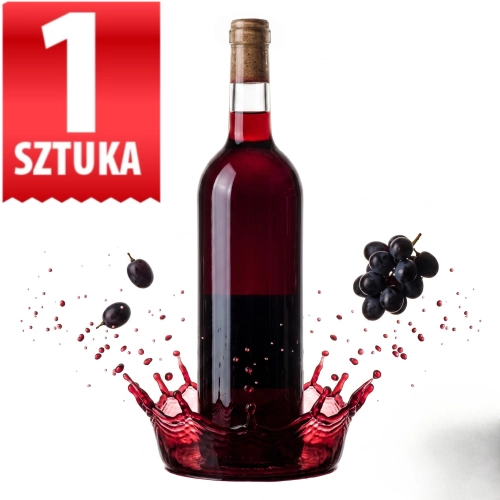 Butelka szklana na wino bezbarwna Bordeaux 750 ml korek 