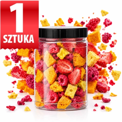 Słoik PET 1,5 l z atestem spożywczym — pojemnik kuchenny na sypkie 